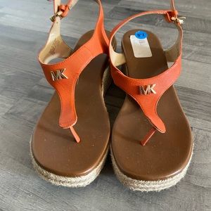 Michael Kors LANEY ESPADRILLE WEDGE SANDAL Size7.5